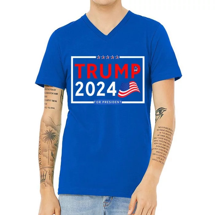 Donald Trump 2024 For President V-Neck T-Shirt