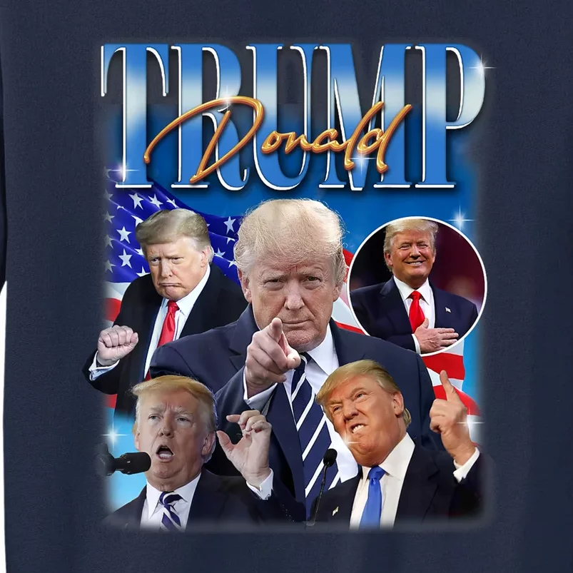 Donald Trump 2024 Usa Funny 4th Of July American Flag Tall Sweatshirt