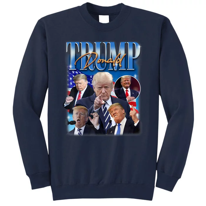 Donald Trump 2024 Usa Funny 4th Of July American Flag Tall Sweatshirt