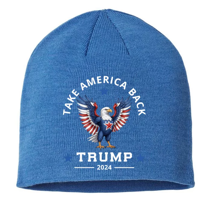 Donald Trump 2024 For President Election Campaign Bald Eagle Gift 8 1/2in Sustainable Knit Beanie