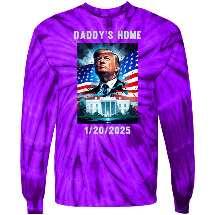 Donald Trump 2024 Daddys Home Tie-Dye Long Sleeve Shirt