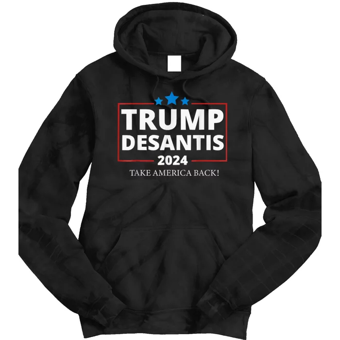 Donald Trump 2024 Take America Back Election 2024 Patriotic Tie Dye Hoodie