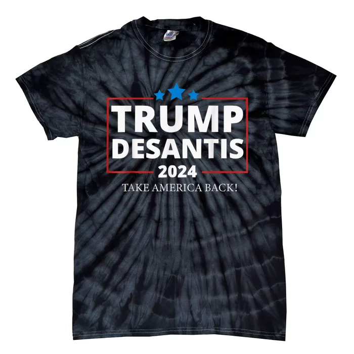 Donald Trump 2024 Take America Back Election 2024 Patriotic Tie-Dye T-Shirt