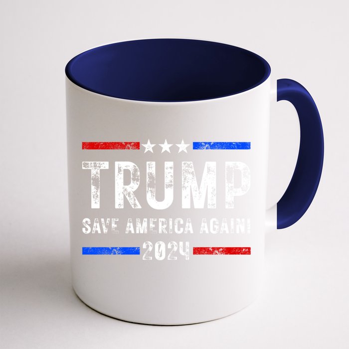 Donald Trump 2024 Save America Again Election Gift Front & Back Coffee Mug