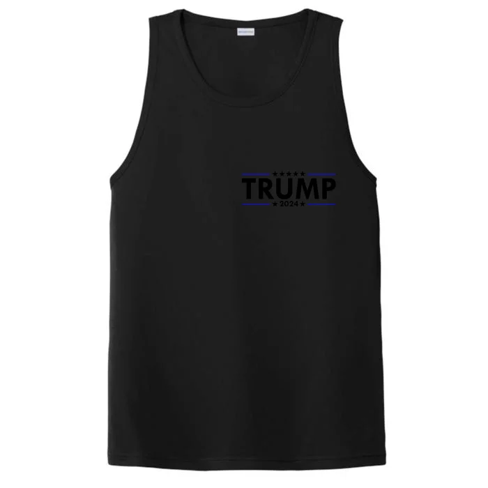 Donald Trump 2024 Raised The Bar Front And Back Front & Back Performance Tank