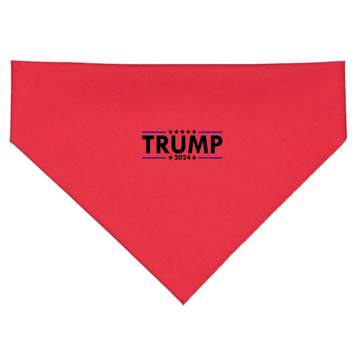 Donald Trump 2024 Raised The Bar Front And Back Front & Back USA-Made Doggie Bandana