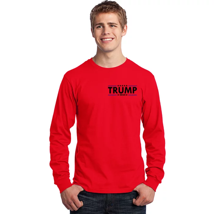 Donald Trump 2024 Raised The Bar Front And Back Front & Back Long Sleeve Shirt