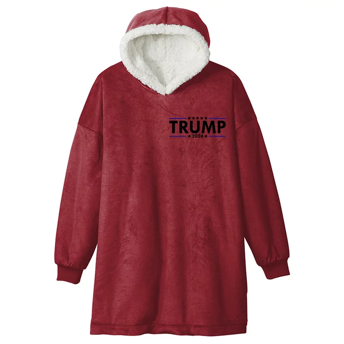 Donald Trump 2024 Raised The Bar Front And Back Front & Back Hooded Wearable Blanket