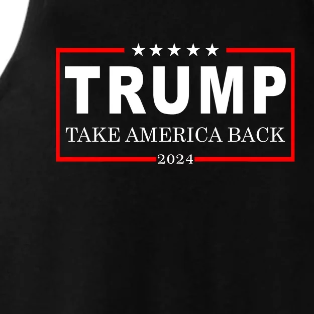 Donald Trump 2024 Take America Back USA United States Ladies Tri-Blend Wicking Tank