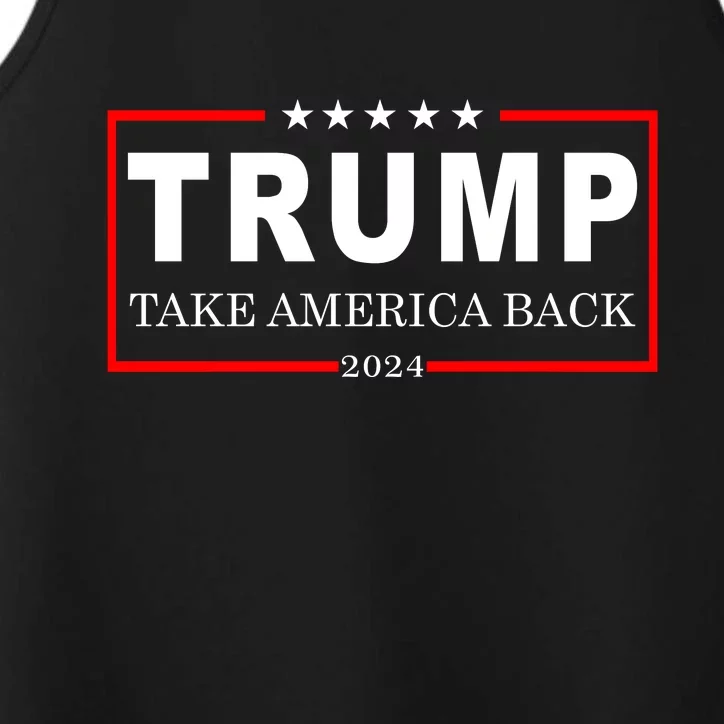 Donald Trump 2024 Take America Back USA United States Performance Tank