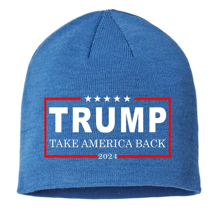 Donald Trump 2024 Take America Back USA United States 8 1/2in Sustainable Knit Beanie