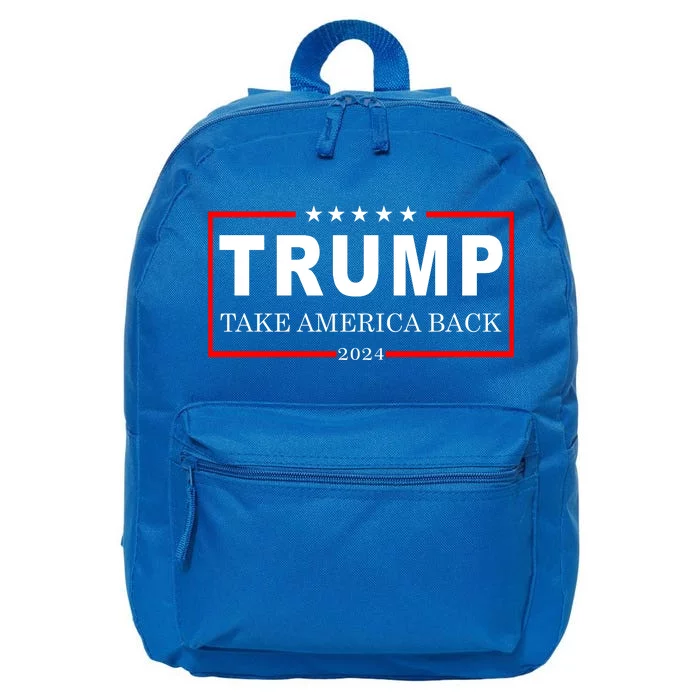 Donald Trump 2024 Take America Back USA United States 16 in Basic Backpack