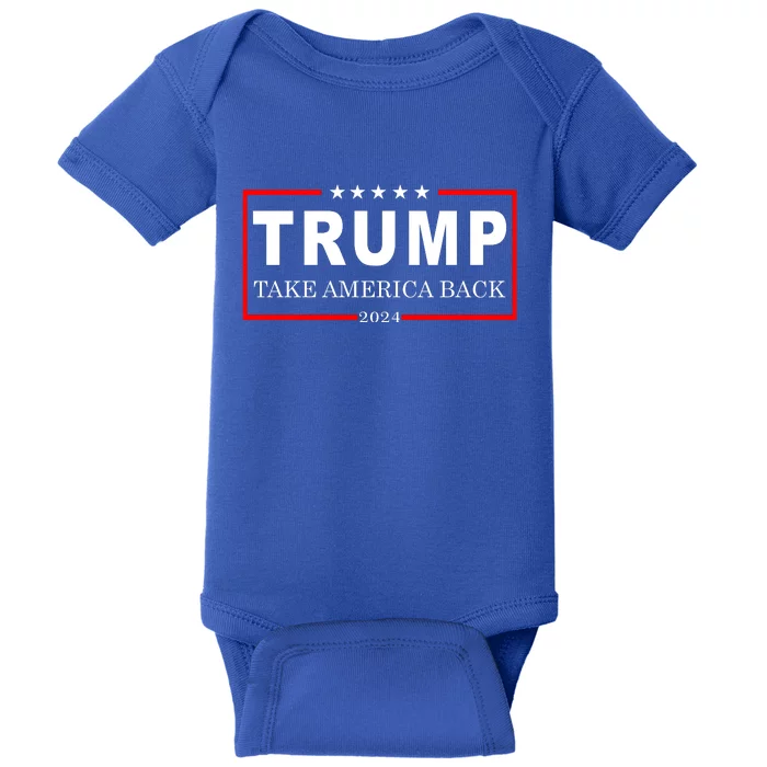 Donald Trump 2024 Take America Back USA United States Baby Bodysuit