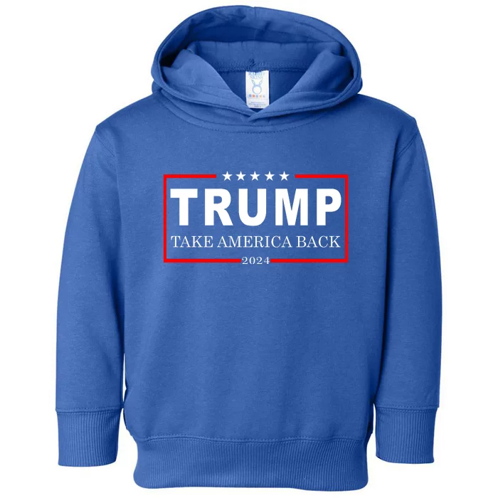 Donald Trump 2024 Take America Back USA United States Toddler Hoodie