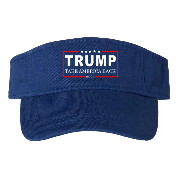 Donald Trump 2024 Take America Back USA United States Valucap Bio-Washed Visor