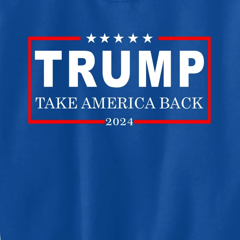 Donald Trump 2024 Take America Back USA United States Kids Sweatshirt