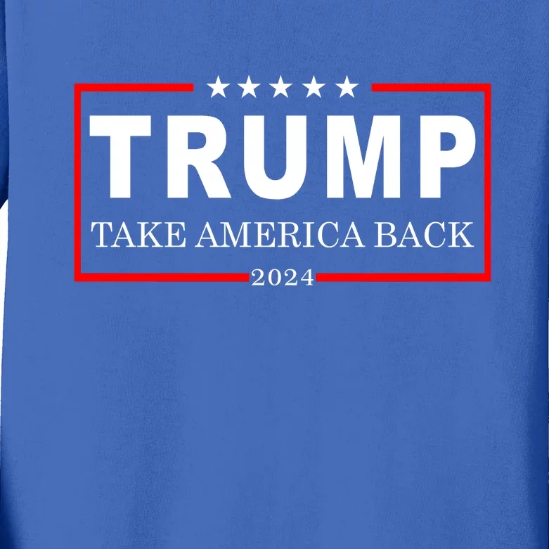 Donald Trump 2024 Take America Back USA United States Kids Long Sleeve Shirt