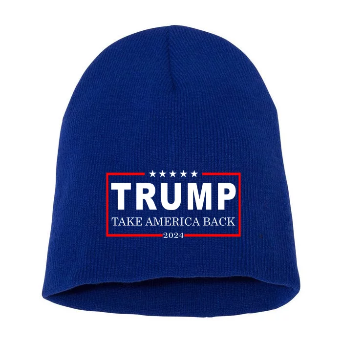 Donald Trump 2024 Take America Back USA United States Short Acrylic Beanie