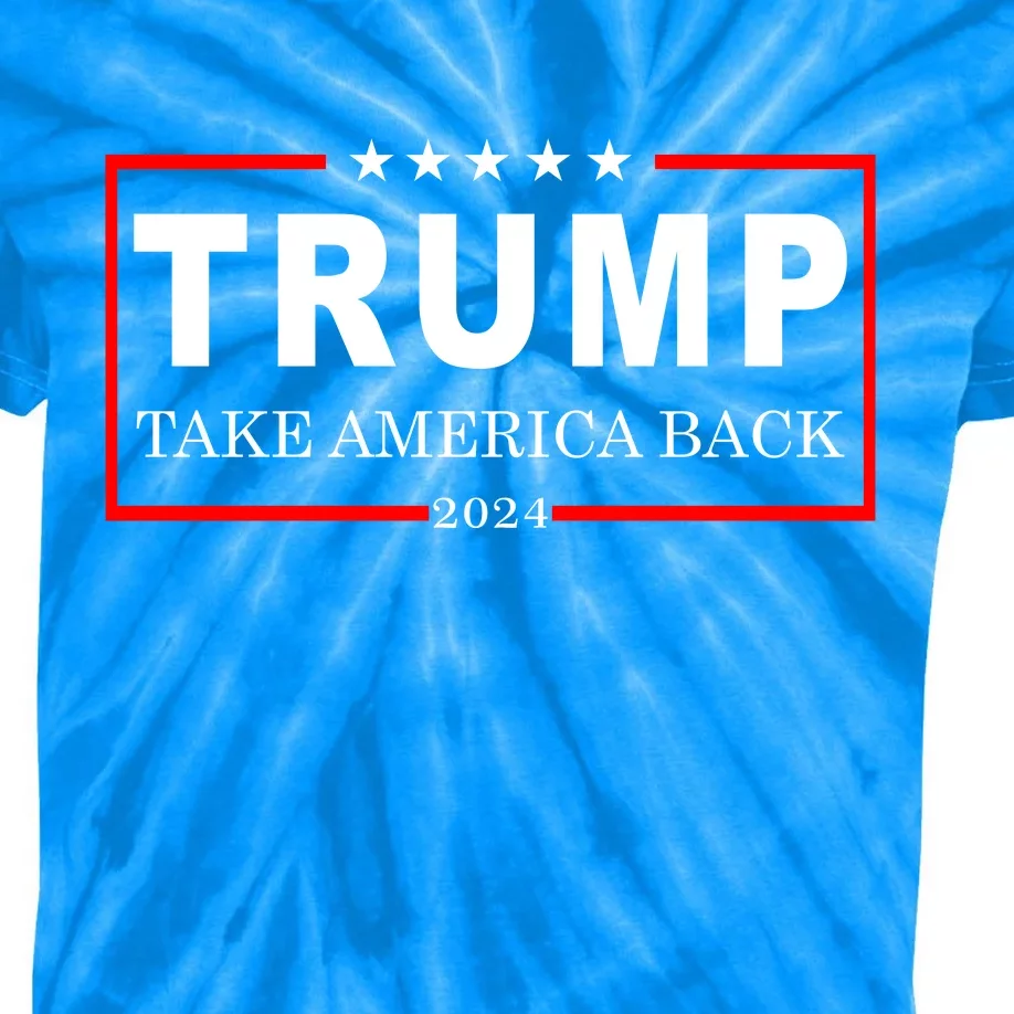 Donald Trump 2024 Take America Back USA United States Kids Tie-Dye T-Shirt