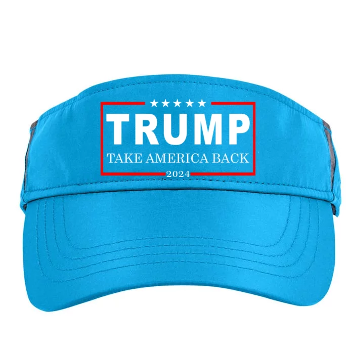 Donald Trump 2024 Take America Back USA United States Adult Drive Performance Visor