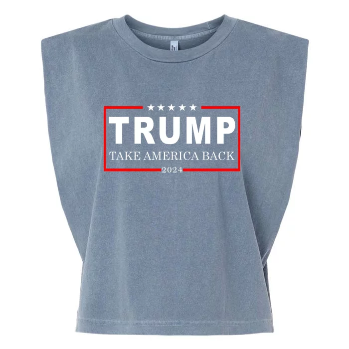 Donald Trump 2024 Take America Back USA United States Garment-Dyed Women's Muscle Tee