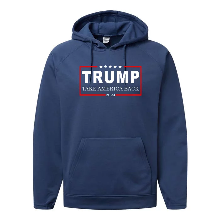 Donald Trump 2024 Take America Back USA United States Performance Fleece Hoodie