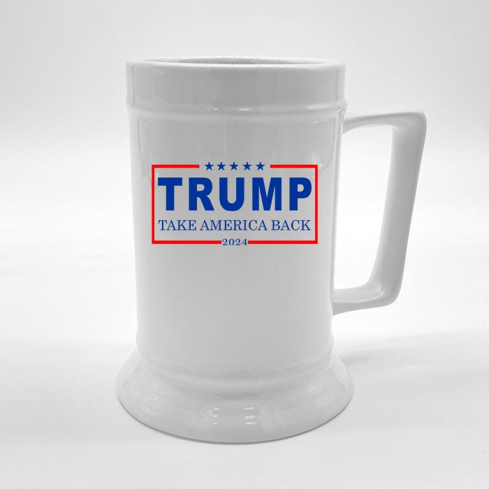 Donald Trump 2024 Take America Back USA United States Front & Back Beer Stein