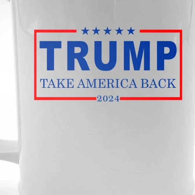 Donald Trump 2024 Take America Back USA United States Front & Back Beer Stein