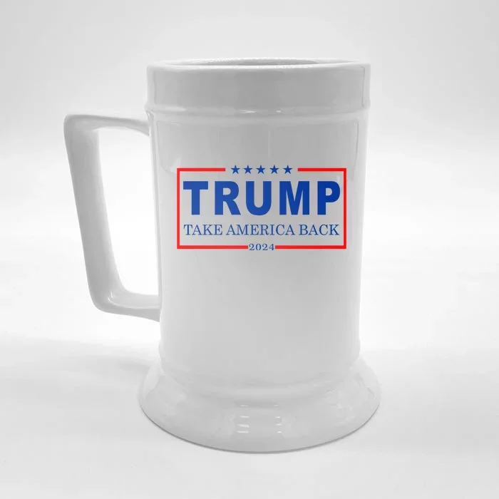 Donald Trump 2024 Take America Back USA United States Front & Back Beer Stein