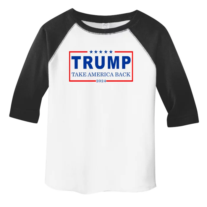 Donald Trump 2024 Take America Back USA United States Toddler Fine Jersey T-Shirt