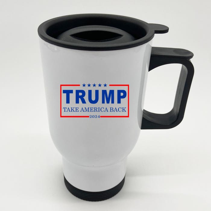 Donald Trump 2024 Take America Back USA United States Front & Back Stainless Steel Travel Mug