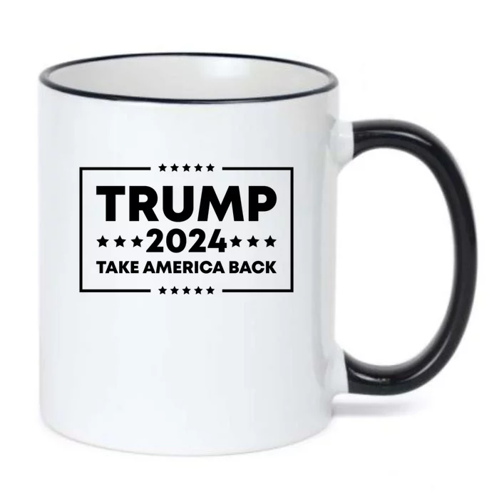 Donald Trump 2024 Take America Back Election 2024 Patriotic Gift Black Color Changing Mug