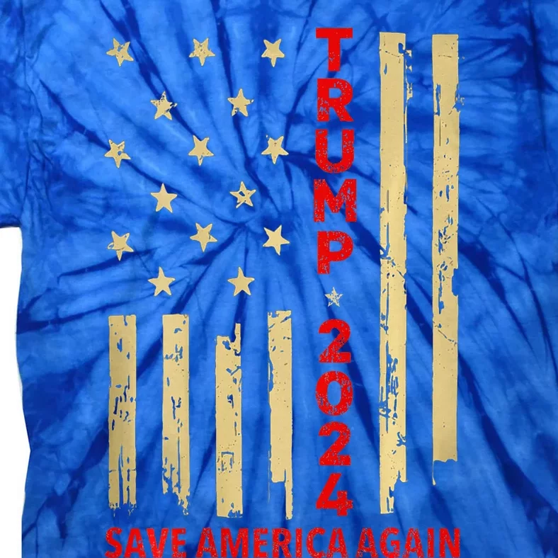 Donald Trump 2024 Save America Again Tie-Dye T-Shirt