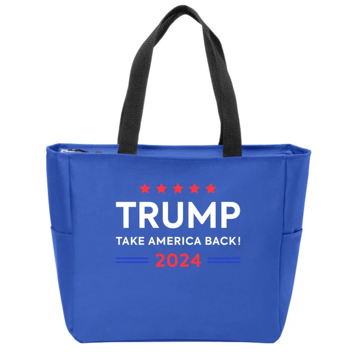 Donald Trump 2024 Take America Back Election 2024 The Return Gift Zip Tote Bag