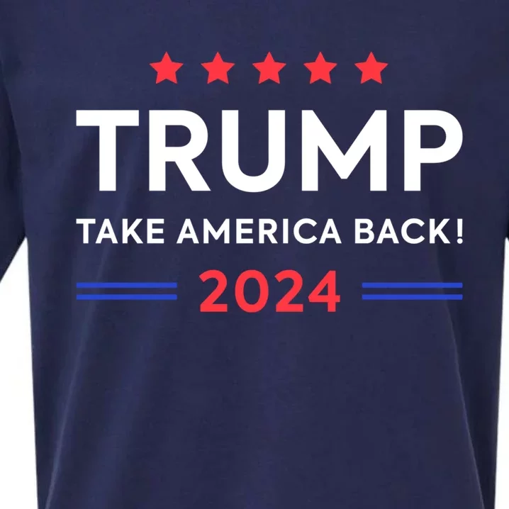 Donald Trump 2024 Take America Back Election 2024 The Return Gift Sueded Cloud Jersey T-Shirt