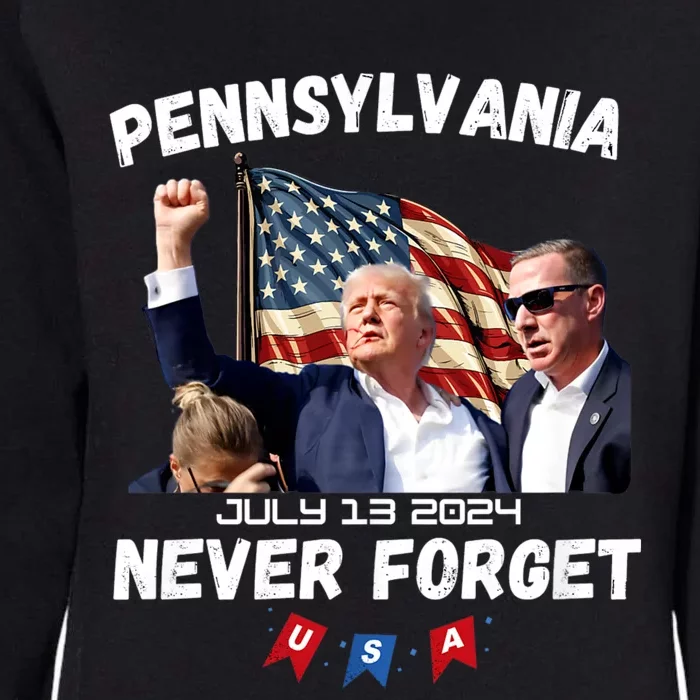 Donald Trump 2024 Election Gifts For Patriotics Butler Pennsylvania Never Forget Womens California Wash Sweatshirt