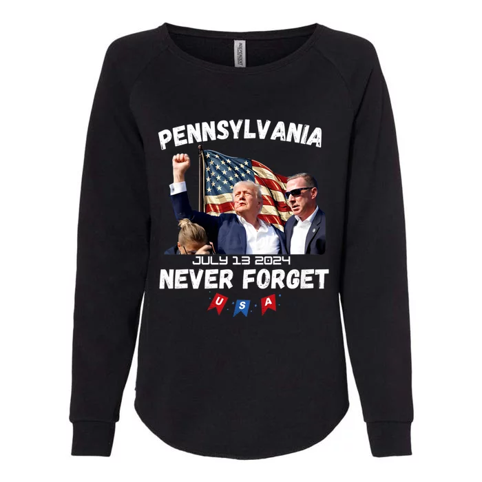 Donald Trump 2024 Election Gifts For Patriotics Butler Pennsylvania Never Forget Womens California Wash Sweatshirt