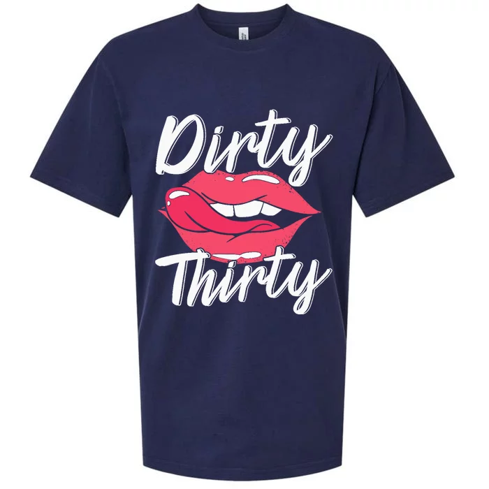 Dirty Thirty 30th Birthday 30 Years Old Bday Celebrant Sueded Cloud Jersey T-Shirt