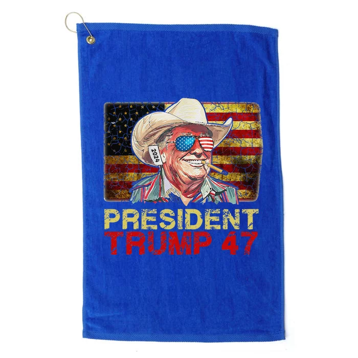 Donald Trump 47 Usa President 2024 Trump 47 President Platinum Collection Golf Towel