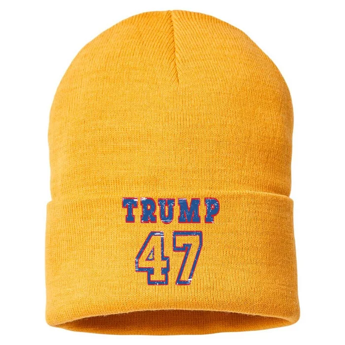 Donald Trmp 45 47 Republican Election Sustainable Knit Beanie