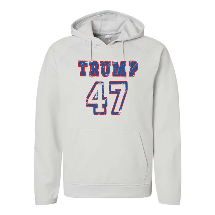 Donald Trmp 45 47 Republican Election Performance Fleece Hoodie