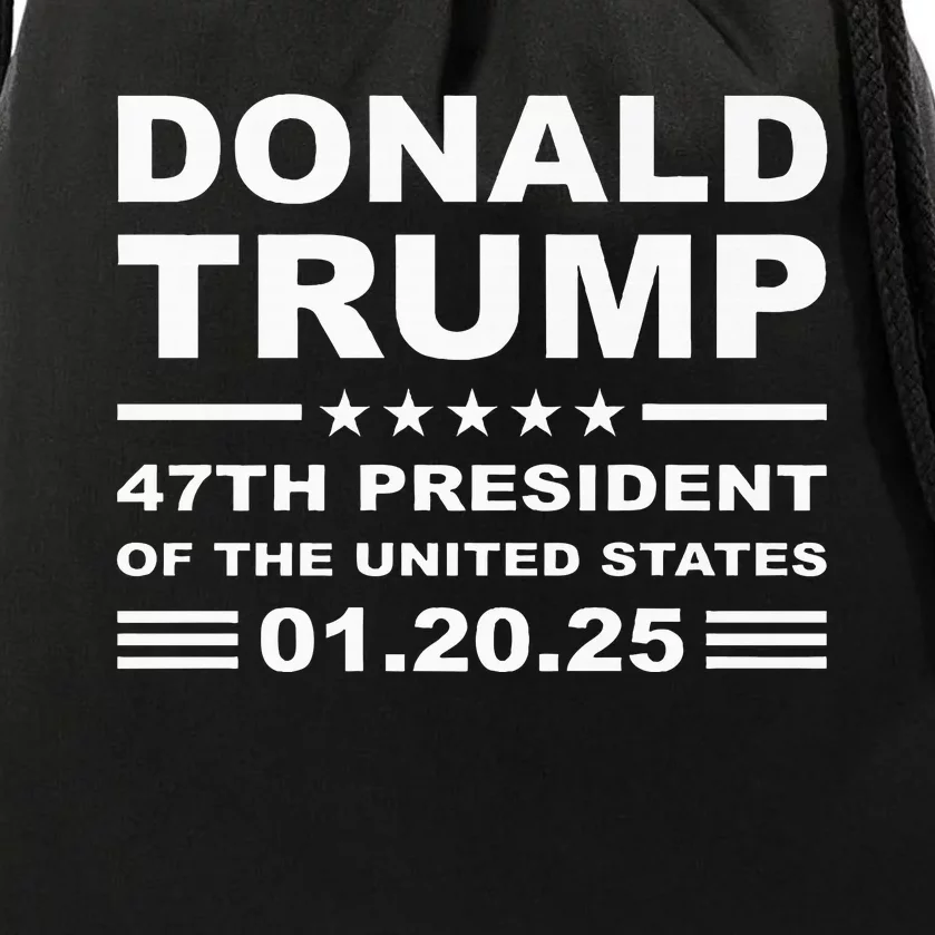 Donald Trump 47th President 2025 Inauguration Usa Patriotic Drawstring Bag