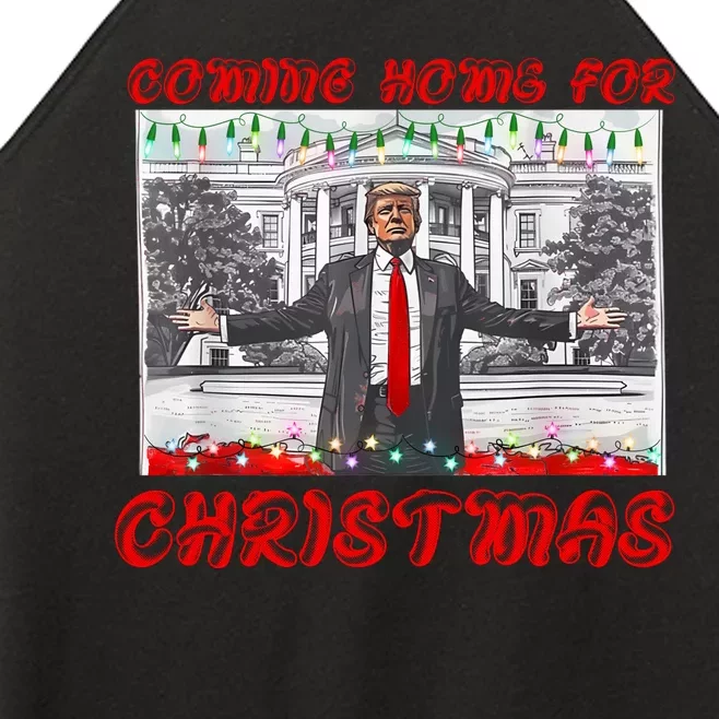 Donald Trump 47th President Of The United States Coming Home For Christmas Women’s Perfect Tri Rocker Tank