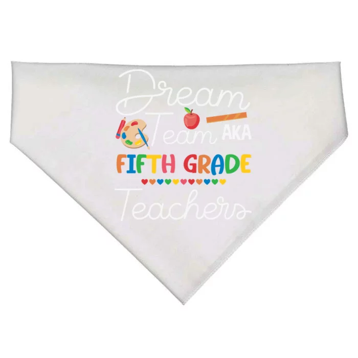 Dream Team 5th Grade Teacher Fifth Grade Back To School USA-Made Doggie Bandana