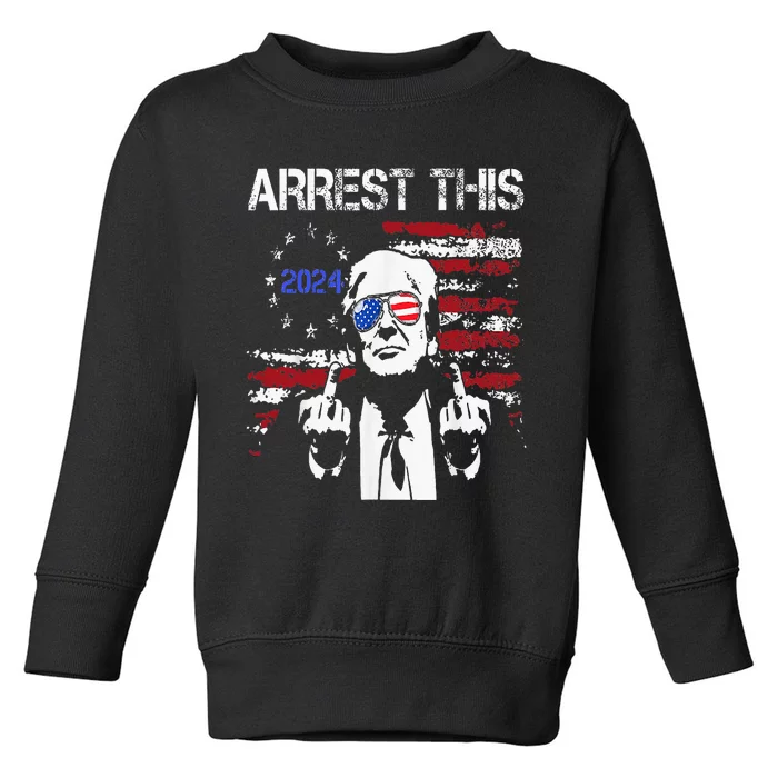 Donald Trump Arrest This Fingers 2024 Election Toddler Sweatshirt