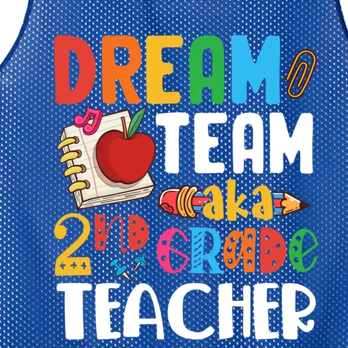 Dream Team Aka 2Nd Grade Teacher Second Grade Teachers Gift Mesh Reversible Basketball Jersey Tank