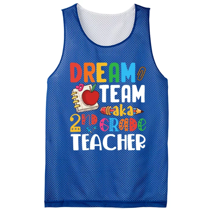 Dream Team Aka 2Nd Grade Teacher Second Grade Teachers Gift Mesh Reversible Basketball Jersey Tank