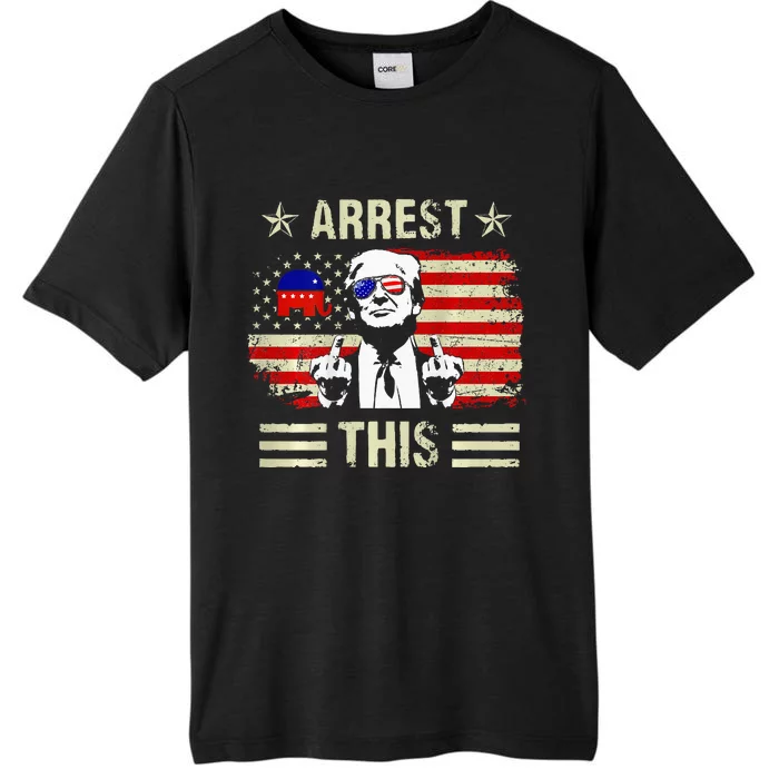 Donald Trump Arrest This Fingers 2024 America Usa Flag ChromaSoft Performance T-Shirt