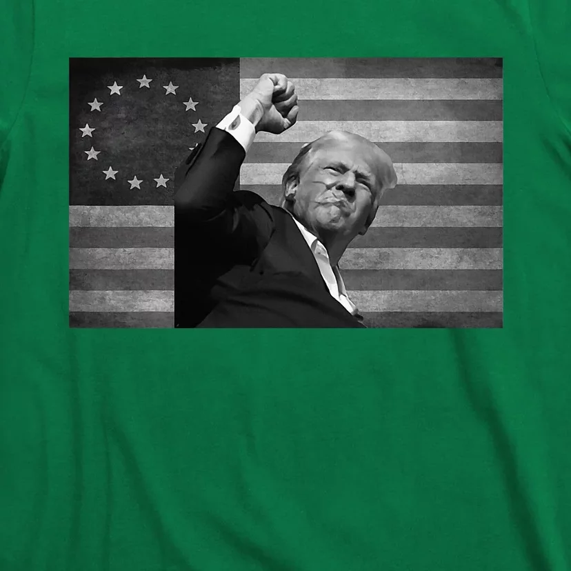 Donald Trump Assassination Attempt Us Flag T-Shirt