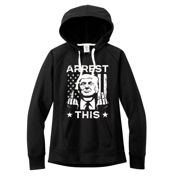 Donald Trump Arrest This Fingers 2024 Election Women's Fleece Hoodie